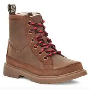 Kids Boys Girls UGG Robley Waterproof Boot WALNUT Brown Suede Size 4 Winter Boot